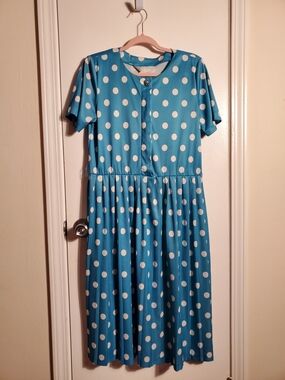 Blair | Dresses | New Bright Turquoise Plus Sz 2x Soft Stretchy Lounge Dress Side Pockets Blair
